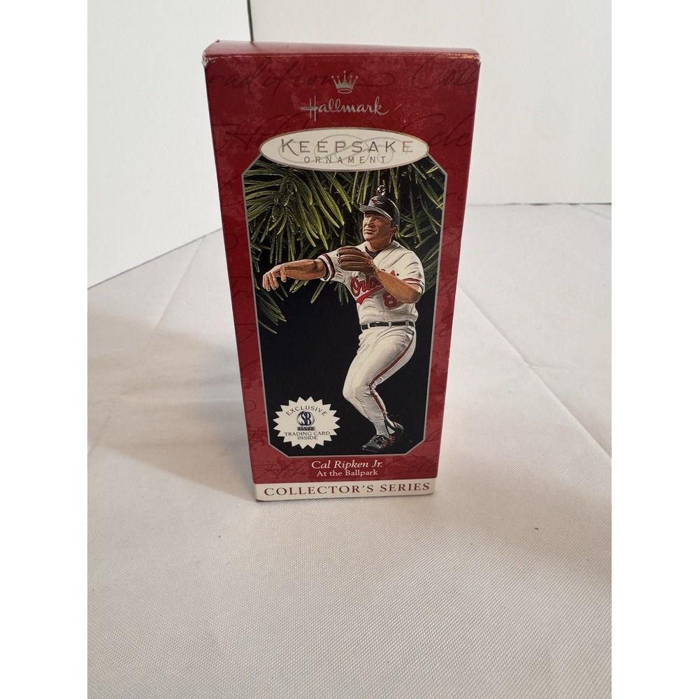 CAL RIPKEN JR. Baseball Card HALLMARK Keepsake 1998 & CHRISTMAS ORNAMENT New
